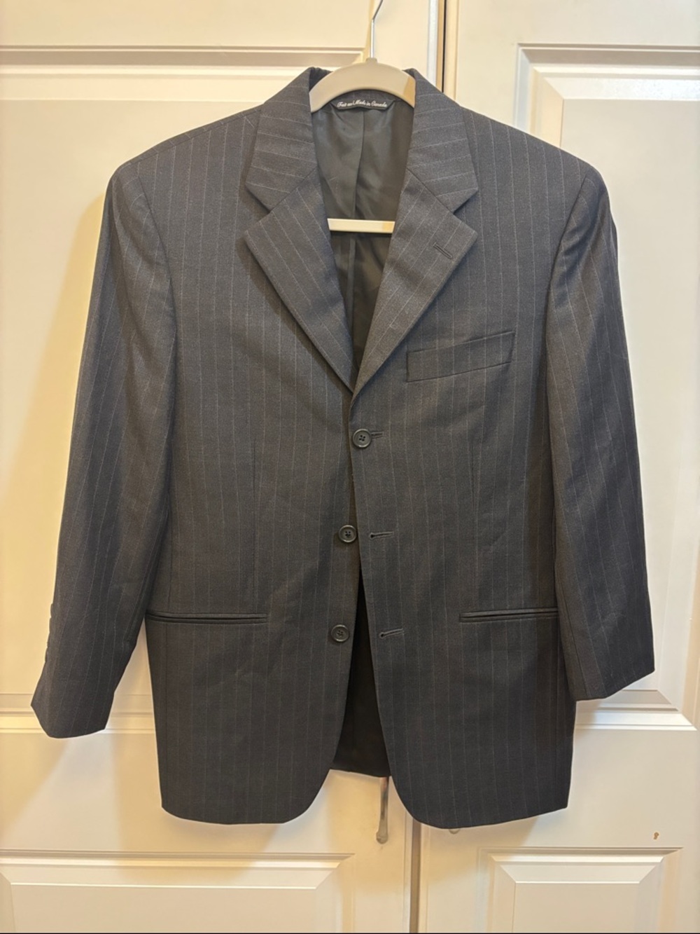 Jack Victor Charcoal Pinstripe Blazer